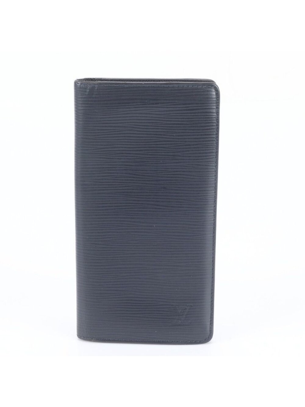 Louis Vuitton Epi Portefeuille Brazza Blue Marine Leather Wallet Bifold